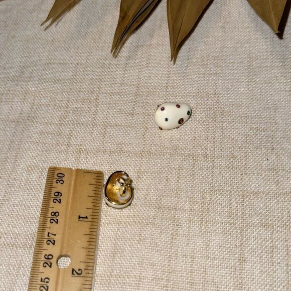 Diamond bean earrings M508 - Picture 5 of 5